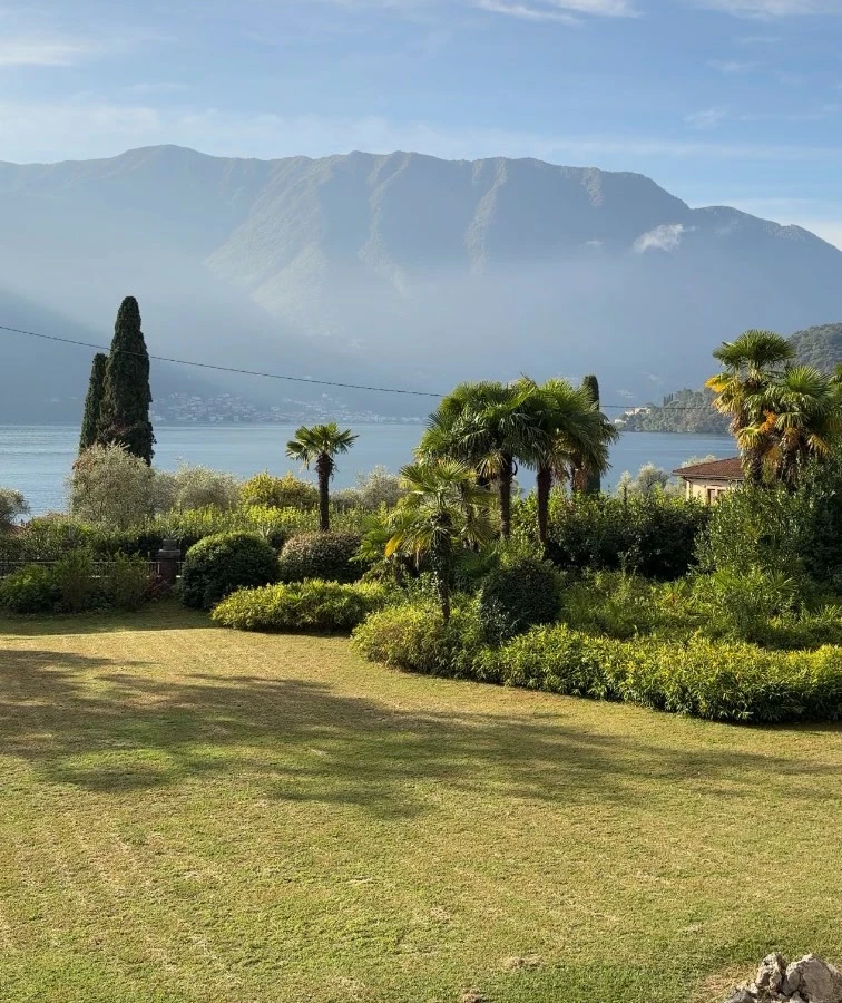 The gardens with lake view